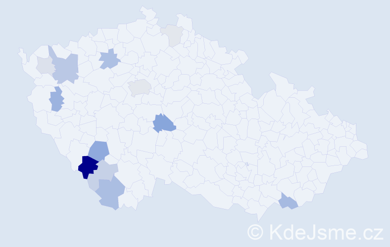 Příjmení: 'Suchlová', počet výskytů 30 v celé ČR