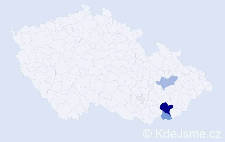 Příjmení: 'Kolůch', počet výskytů 19 v celé ČR