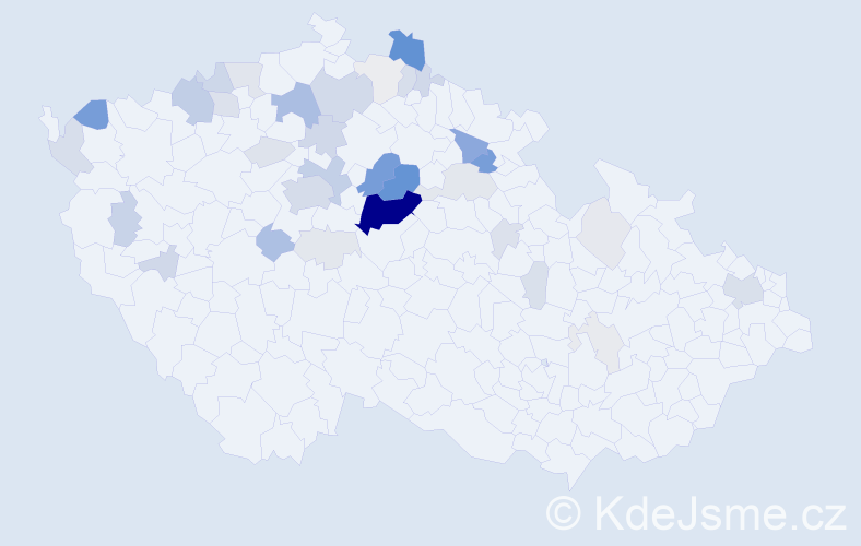 Příjmení: 'Kukal', počet výskytů 162 v celé ČR