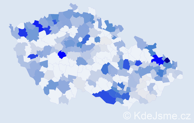 Příjmení: 'Weiss', počet výskytů 981 v celé ČR