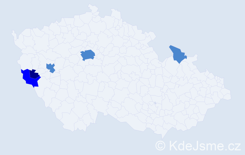 Příjmení: 'Neumeierová', počet výskytů 8 v celé ČR
