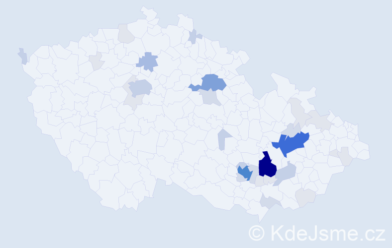 Příjmení: 'Kummerová', počet výskytů 120 v celé ČR