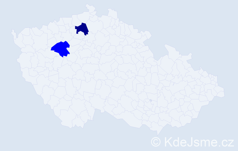 Příjmení: 'Rubec', počet výskytů 3 v celé ČR