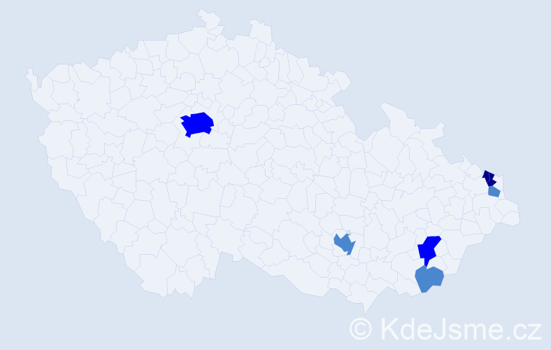 Příjmení: 'Sedláčik', počet výskytů 13 v celé ČR