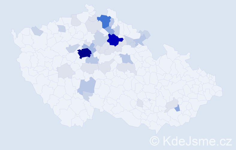Příjmení: 'Drozen', počet výskytů 126 v celé ČR