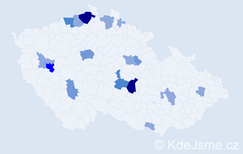 Příjmení: 'Röhrichová', počet výskytů 36 v celé ČR
