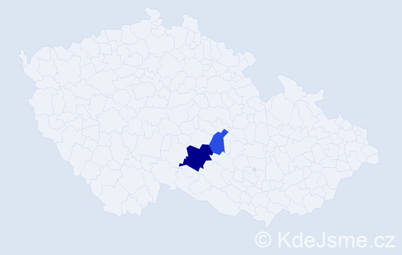 Příjmení: 'Kansvohl', počet výskytů 4 v celé ČR