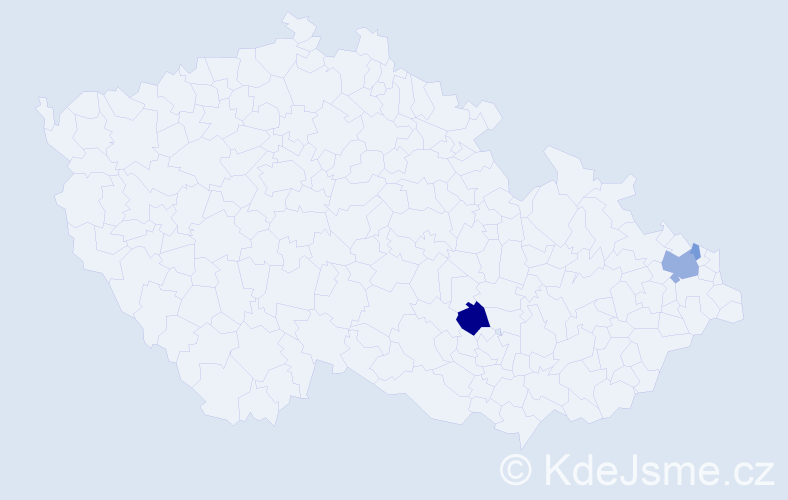 Příjmení: 'Koelbl', počet výskytů 8 v celé ČR