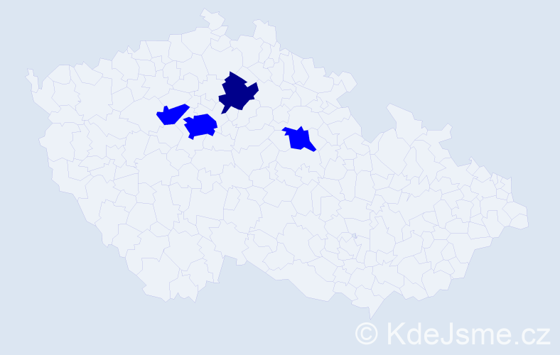 Příjmení: 'Karkhut', počet výskytů 5 v celé ČR