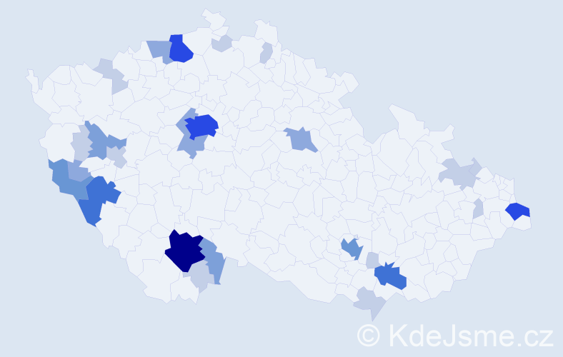 Příjmení: 'Greiner', počet výskytů 77 v celé ČR