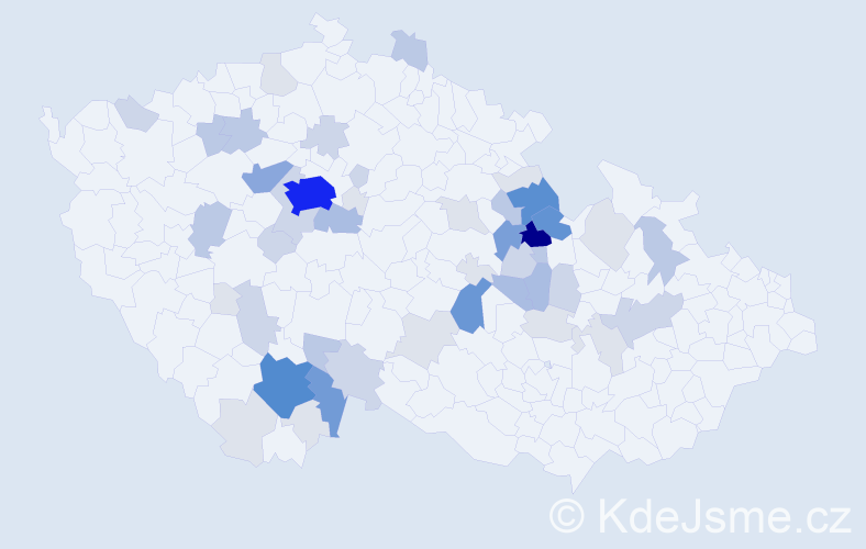 Příjmení: 'Papáček', počet výskytů 185 v celé ČR