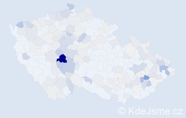 Příjmení: 'Stiborová', počet výskytů 802 v celé ČR