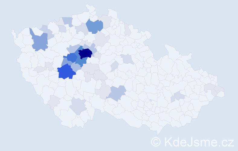 Příjmení: 'Šinágl', počet výskytů 170 v celé ČR