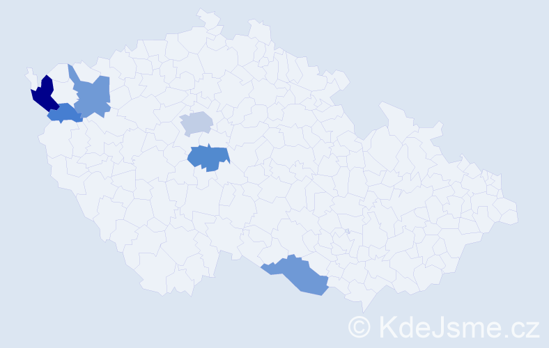 Příjmení: 'Vatechová', počet výskytů 16 v celé ČR