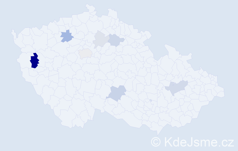 Příjmení: 'Dzurilla', počet výskytů 15 v celé ČR