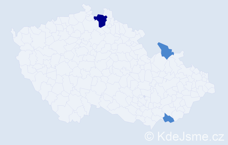 Příjmení: 'Kadláč', počet výskytů 5 v celé ČR