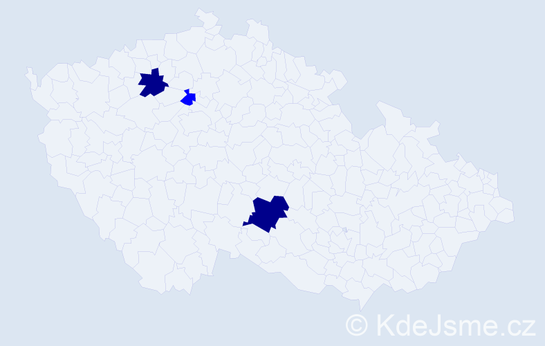 Příjmení: 'Garbier', počet výskytů 5 v celé ČR