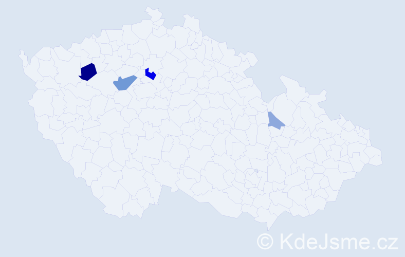 Příjmení: 'Kinačová', počet výskytů 14 v celé ČR