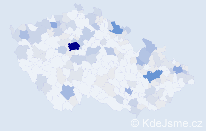 Příjmení: 'Schubert', počet výskytů 436 v celé ČR