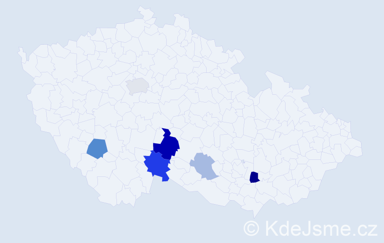 Příjmení: 'Sokolt', počet výskytů 14 v celé ČR