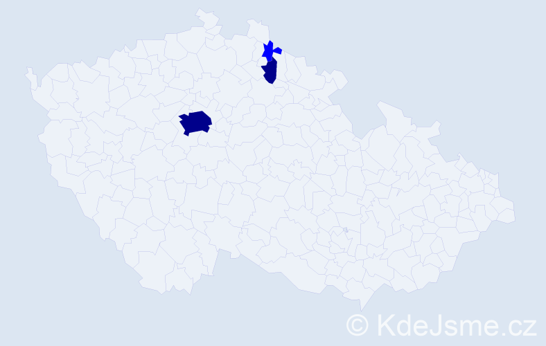 Příjmení: 'Pančenková', počet výskytů 5 v celé ČR
