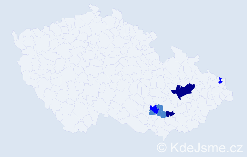 Příjmení: 'Plavinová', počet výskytů 12 v celé ČR