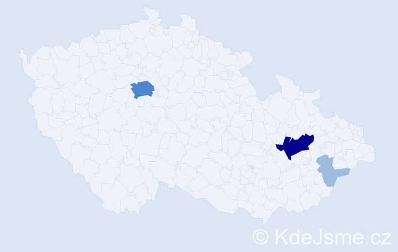 Příjmení: 'Dráč', počet výskytů 8 v celé ČR