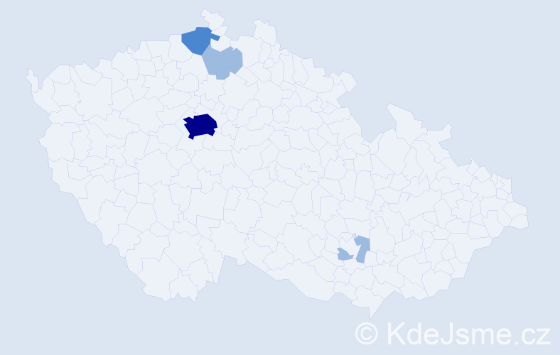 Příjmení: 'Čisláková', počet výskytů 8 v celé ČR