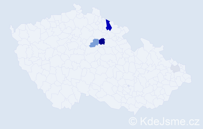 Příjmení: 'Fojcíková', počet výskytů 7 v celé ČR