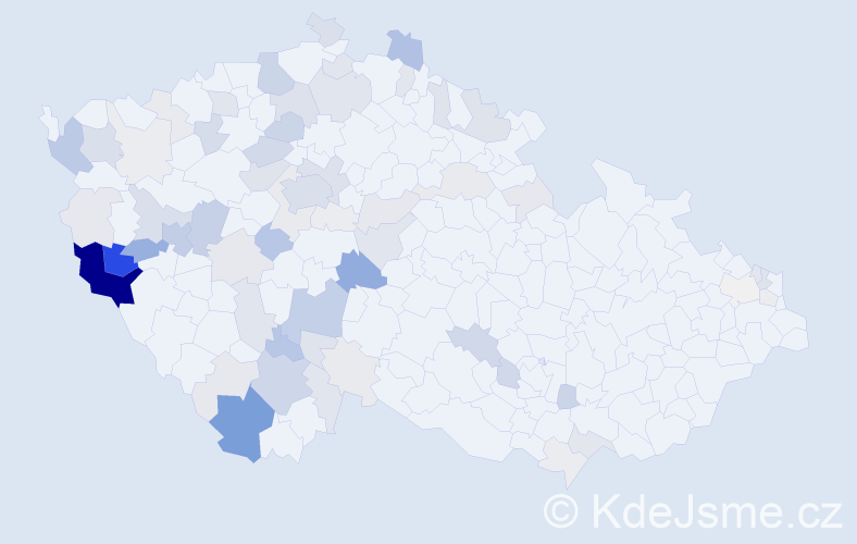 Příjmení: 'Mleziva', počet výskytů 263 v celé ČR