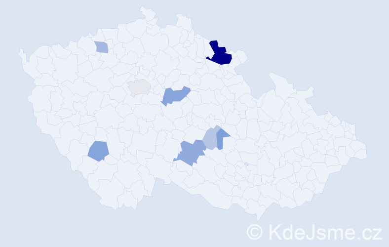 Příjmení: 'Kamitz', počet výskytů 27 v celé ČR