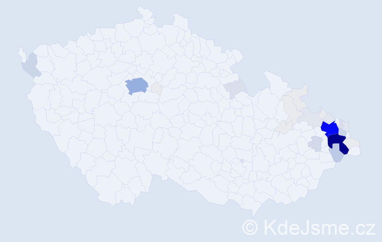 Příjmení: 'Poloch', počet výskytů 168 v celé ČR