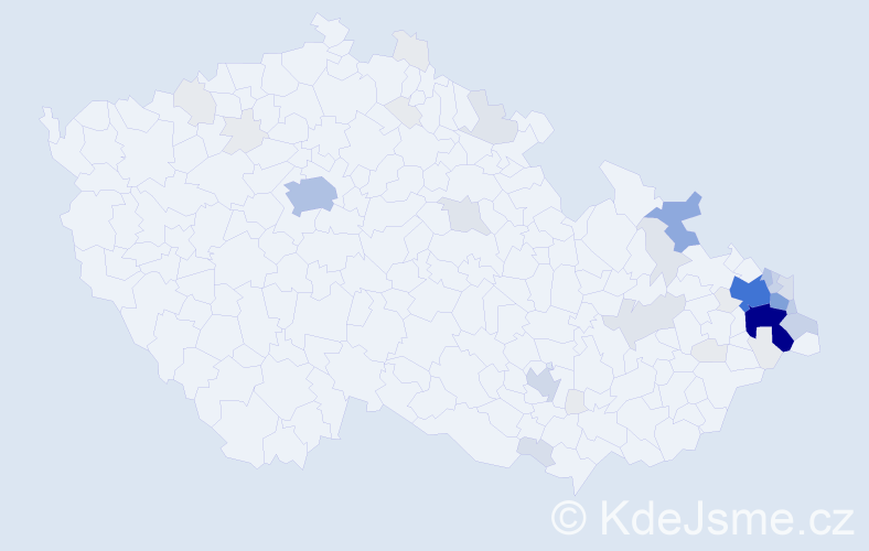 Příjmení: 'Pohludka', počet výskytů 180 v celé ČR