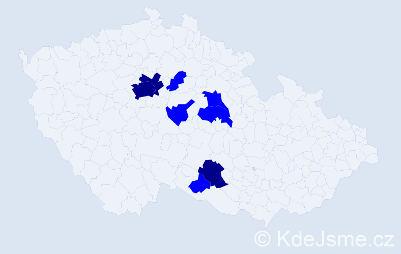 Příjmení: 'Nechodom', počet výskytů 11 v celé ČR