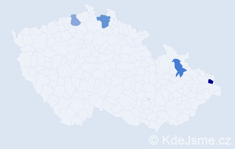 Příjmení: 'Růžovská', počet výskytů 8 v celé ČR