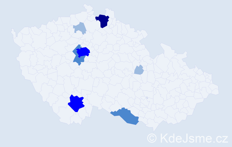 Příjmení: 'Craig', počet výskytů 16 v celé ČR