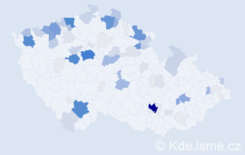Příjmení: 'Kroka', počet výskytů 395 v celé ČR