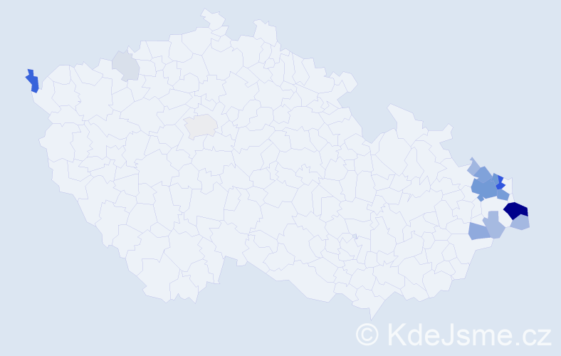 Příjmení: 'Plinta', počet výskytů 67 v celé ČR
