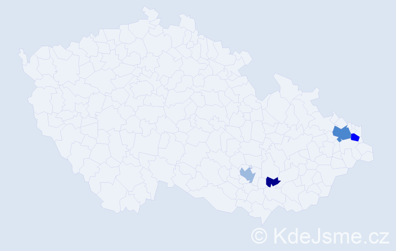 Příjmení: 'Čánková', počet výskytů 10 v celé ČR