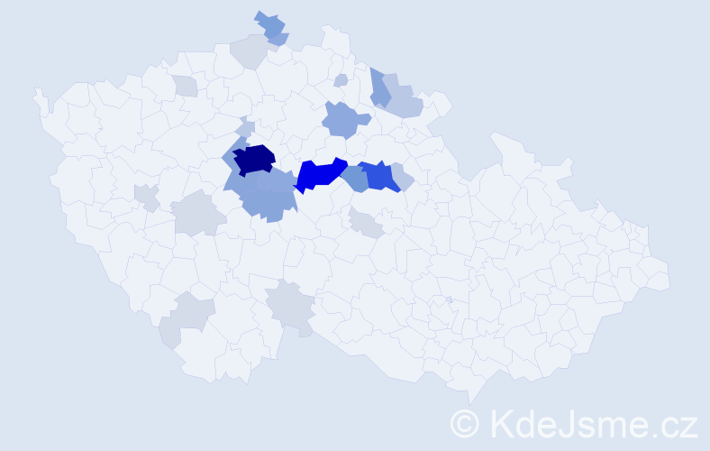 Příjmení: 'Turynová', počet výskytů 91 v celé ČR
