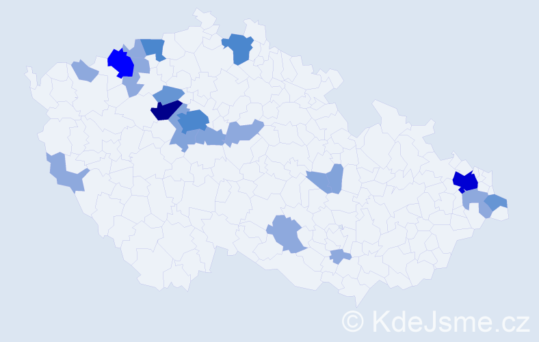 Příjmení: 'Makara', počet výskytů 56 v celé ČR