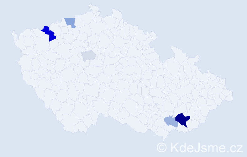 Příjmení: 'Prostináková', počet výskytů 19 v celé ČR