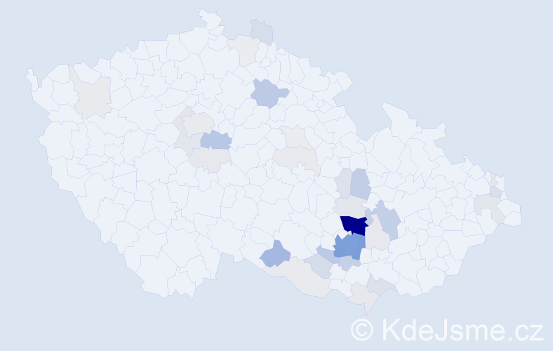 Příjmení: 'Kyzlink', počet výskytů 163 v celé ČR
