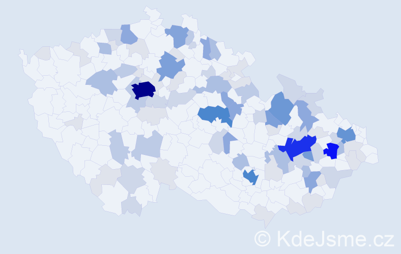 Příjmení: 'Doubravský', počet výskytů 296 v celé ČR