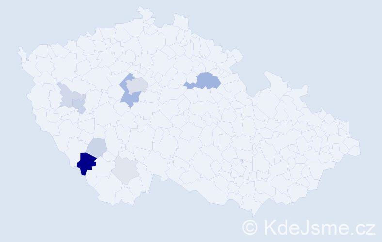 Příjmení: 'Racocha', počet výskytů 29 v celé ČR