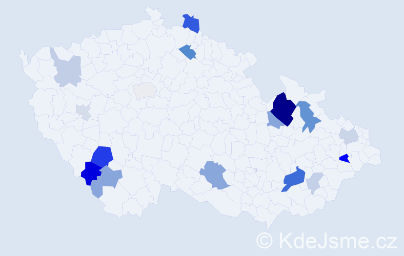 Příjmení: 'Paternová', počet výskytů 38 v celé ČR
