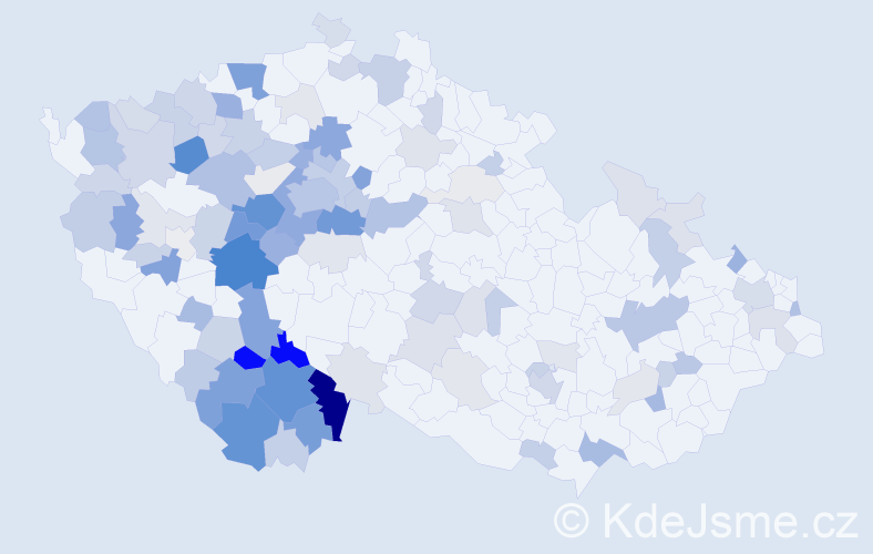 Příjmení: 'Fürst', počet výskytů 333 v celé ČR