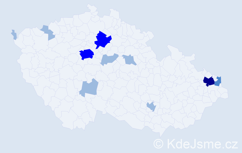 Příjmení: 'Platko', počet výskytů 20 v celé ČR