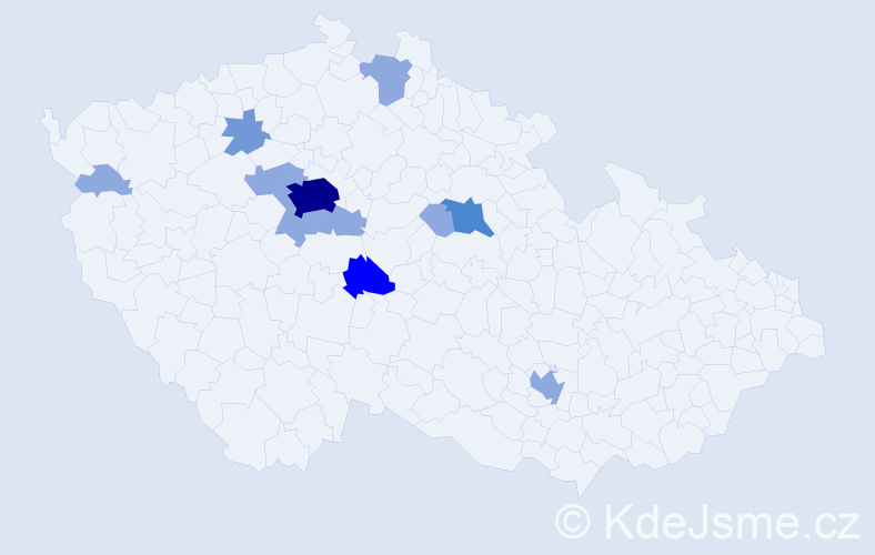 Příjmení: 'Boštičková', počet výskytů 30 v celé ČR