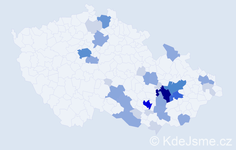 Příjmení: 'Gambová', počet výskytů 94 v celé ČR